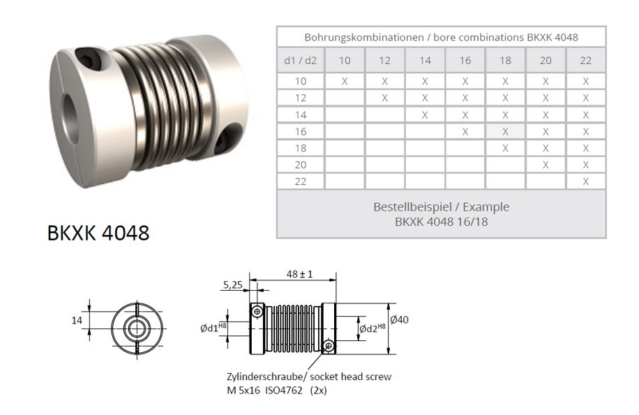 BKXK 4048 Balg koppeling