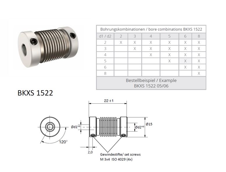 BKXS 1522 Balg koppeling