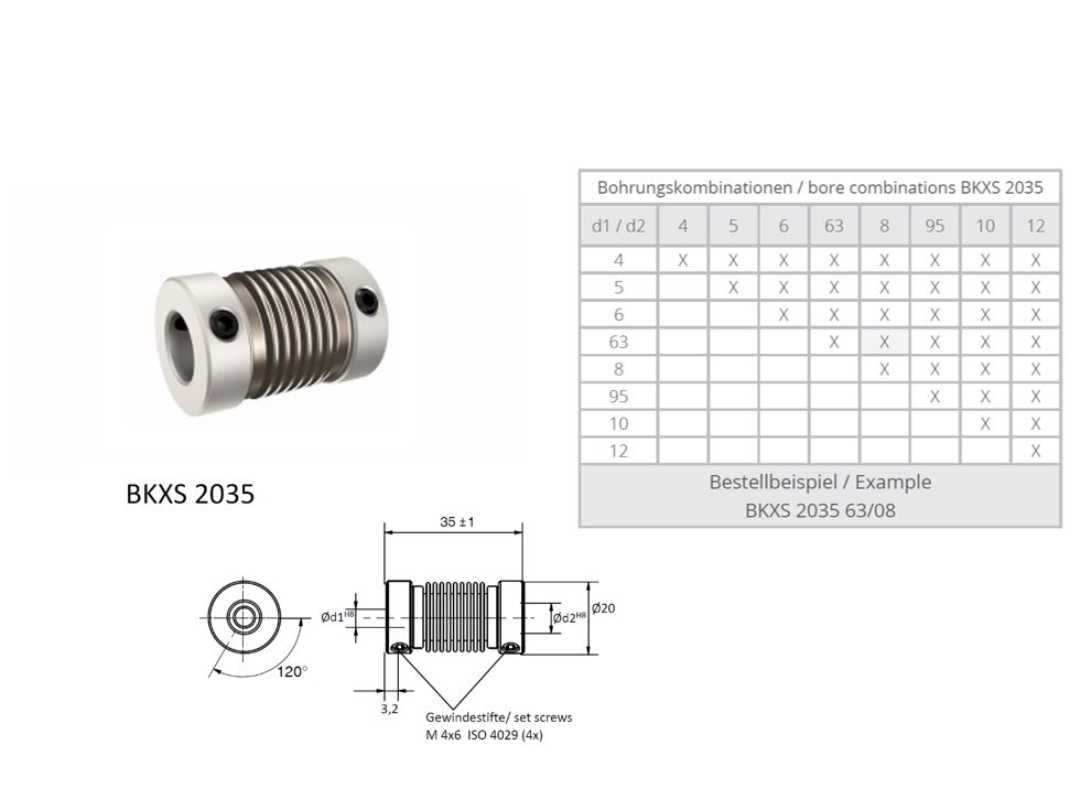 BKXS 2035 Balg koppeling