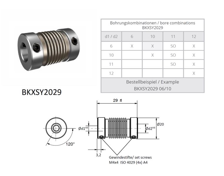 BKXSY 2029  Balg koppeling