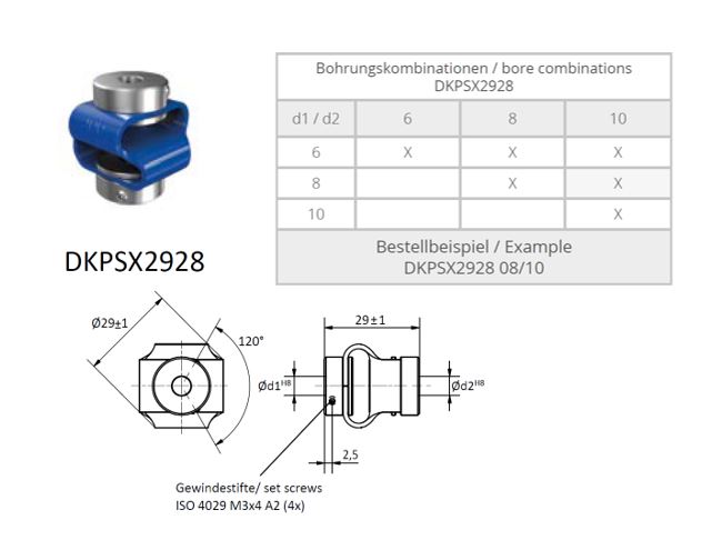 DKPSX 2928 Dubbele lus koppeling