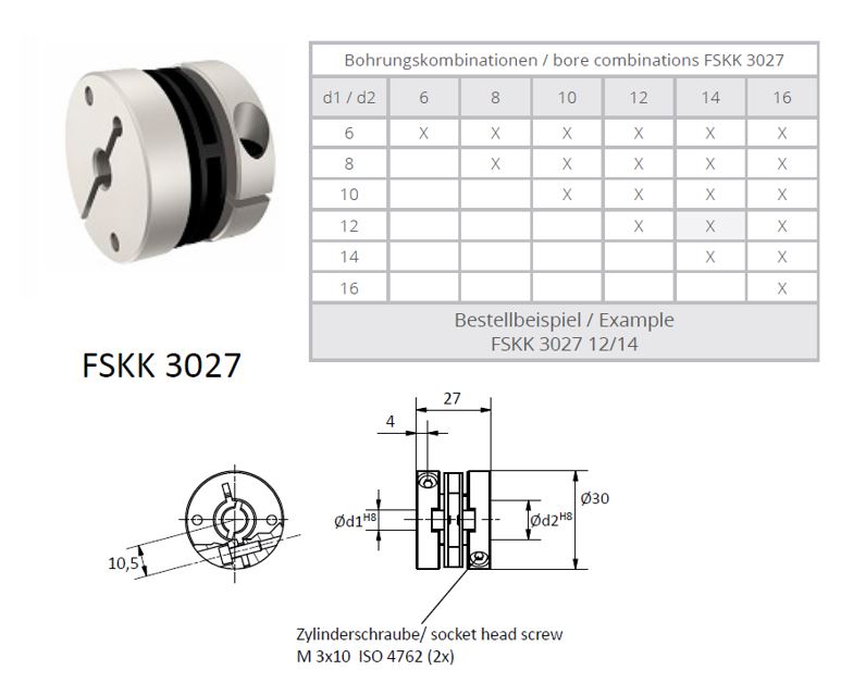 FSKK 3027 Veerschijfkoppeling