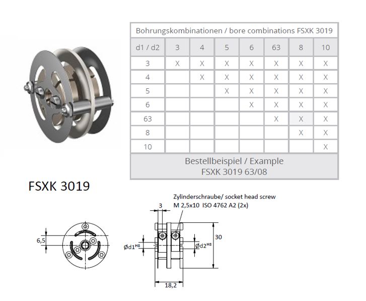 FSXK 3019 Veerschijfkoppeling