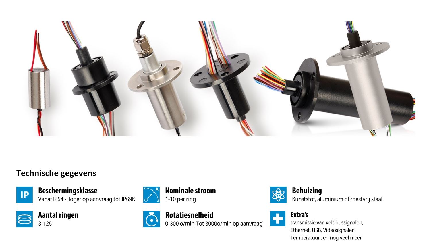 RotarX ingekapselde miniatuur sleepringen